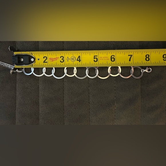 ✨Circle Multi Interlocking Chain Link Bracelet - Sterling Silver .925 - Picture 4 of 5